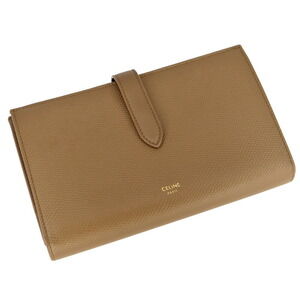 Celine Bi fold Long Wallet Beige